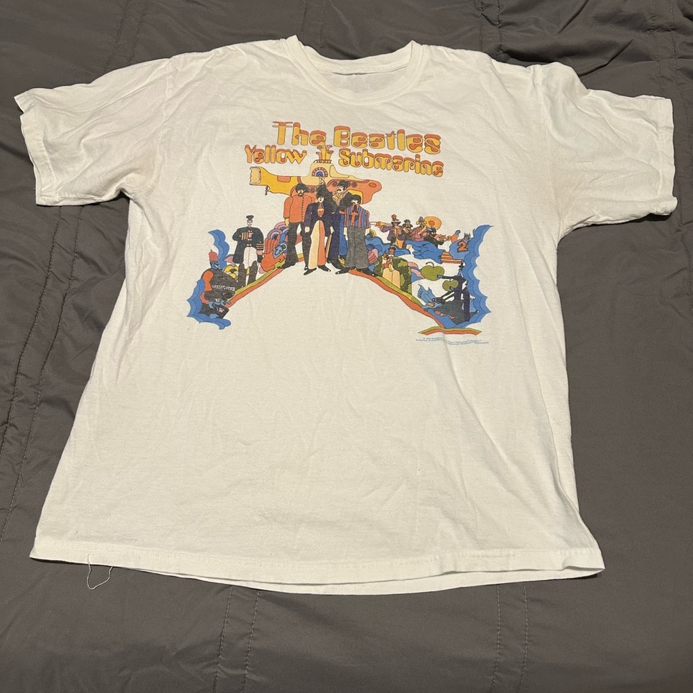Yellow Submarine Graphic Tee - White